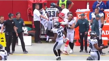 Eagles’ Dexter McDougle Caught Peeing On The Sideline By Fox Cameras During Eagles-Chiefs Game