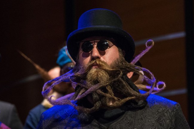 A competitor attends the 2017 Remington Beard Boss World Beard & Moustache Championships held at the Long Center for the Performing Arts on September 3, 2017 in Austin, Texas.