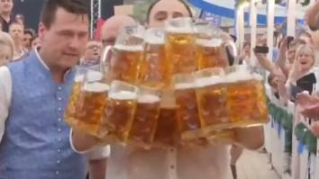 Hold My Beer: German Man Smashes World Record By Carrying 29 Beer Steins At One Time