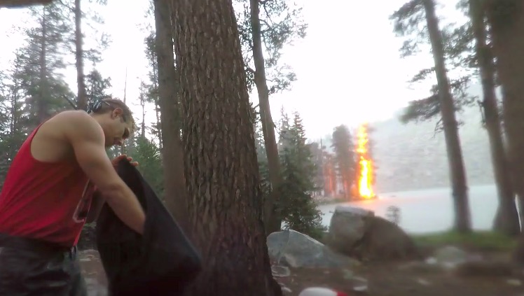 Shocking Footage Shows Exact Moment Campers Are Struck By Lightning In California Brobible 