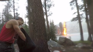 Shocking Footage Shows Exact Moment Campers Are Struck By Lightning In California