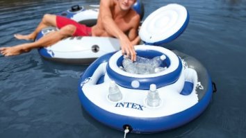 Celebrate The Final Days Of Warm Weather With This Mega Chill Floating Cooler
