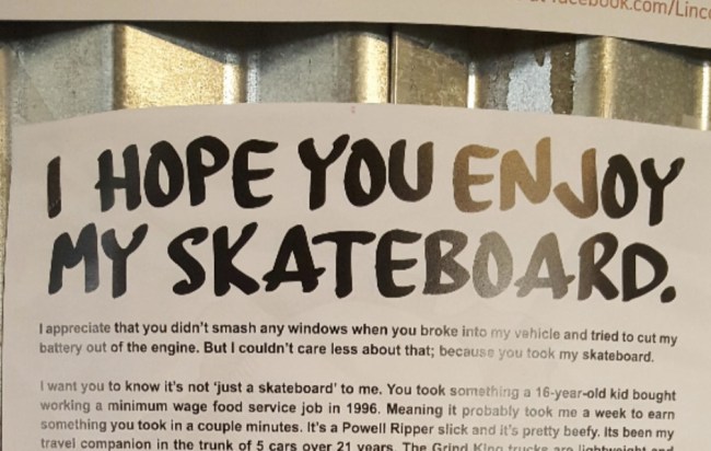 stolen skateboard poster