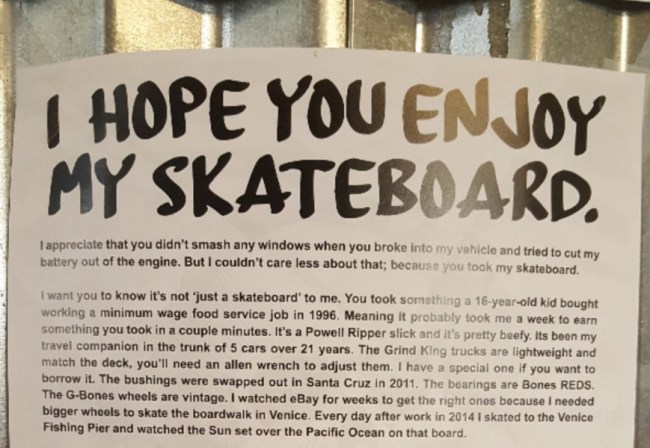 stolen skateboard poster
