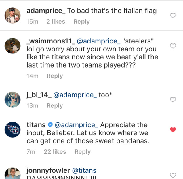 tennessee titans social media mexican flag italy