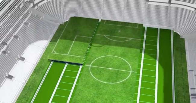 Tottenham Hotspur World's First Dividing Retractable Field