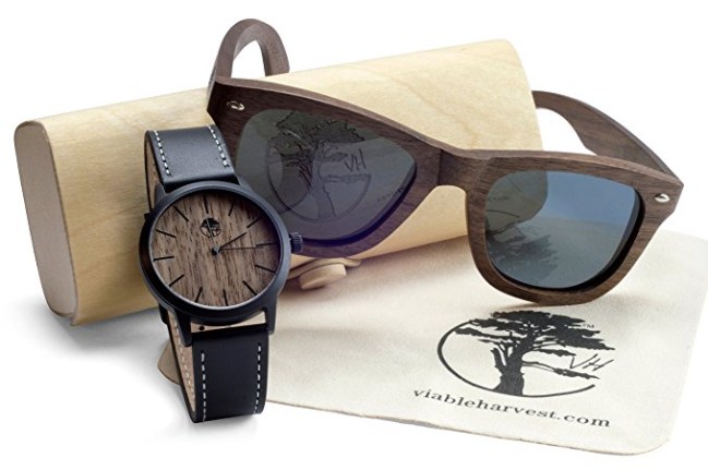 Viable Harvest Walnut watch and sunglasses 2