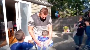 Feel Free To Cry At This Video Of Rob Gronkowski Surprising A Make-A-Wish Kid At His Home