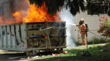 There Was A Literal Dumpster Fire Outside The Cleveland Browns’ Stadium