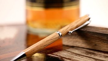 The Wooden Pen Made From Genuine Tennessee Whiskey Barrels Is An Office Must-Have