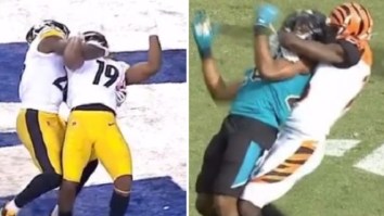 Steelers’ JuJu Smith-Schuster And LeVeon Bell Re-Enact AJ Green-Jalen Ramsey Fight In The End Zone For TD Celebration