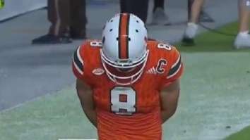 Miami Wide Receiver Braxton Berrios Celebrates TD By Poking Fun Of ‘Convicts’ Stereotype