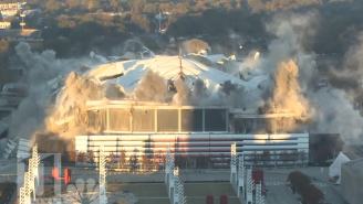 Georgia Dome Implosion: Videos Of The Stadium Getting Demolished By 4,500 Pounds Of Dynamite