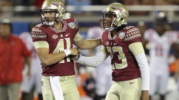 Video Shows FSU Kicker Ricky Aguayo Taking On Several Frat Members In Street Fight