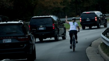 The Lady Who Got Fired For Flipping Off Trump’s Motorcade Is Getting Rich Thanks To Donations