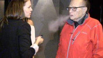 Here’s Video Of 84-Year-Old Larry King Vaping And Choking On Cucumber-Flavored Vapors