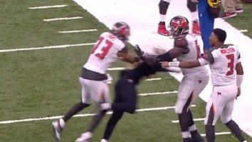 Bucs And Saints Nearly Brawl After Mike Evans Hits Marshon Lattimore With A Vicious Cheap Shot
