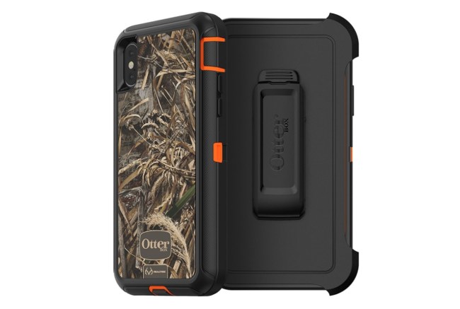 OtterBox DEFENDER SERIES Case for iPhone X (ONLY) - Frustration Free Packaging - (BLAZE ORANGE/BLACK/MAX 5 CAMO)