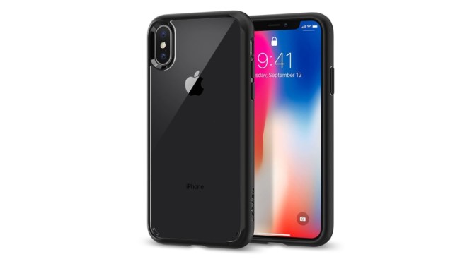 Spigen Ultra Hybrid iPhone X Case with Air Cushion Technology and Hybrid Drop Protection for Apple iPhone X (2017) - Matte Black