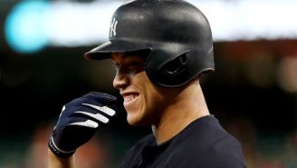 Aaron Judge Has Hilarious Reaction To Giancarlo Stanton Getting Traded To The Yankees