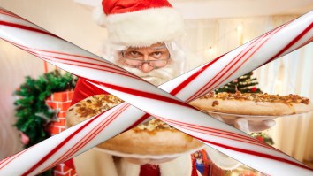 This ‘Holiday’ Pizza Covered In Melted Candy Canes Is An Abomination And The Internet Hates It