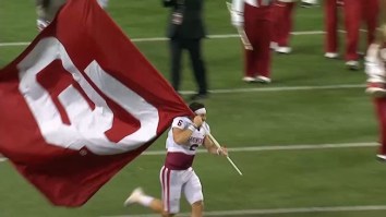 Oklahoma Fans Want A Statue Of Baker Mayfield’s Flag-Planting Incident Placed On Campus