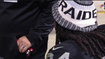 Raiders Staffer Sneaks Marshawn Lynch Some Skittles On The Down Low