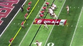 Refs Screw Georgia By Missing Obvious False Start Penalty On Alabama During Game-Tying TD Play