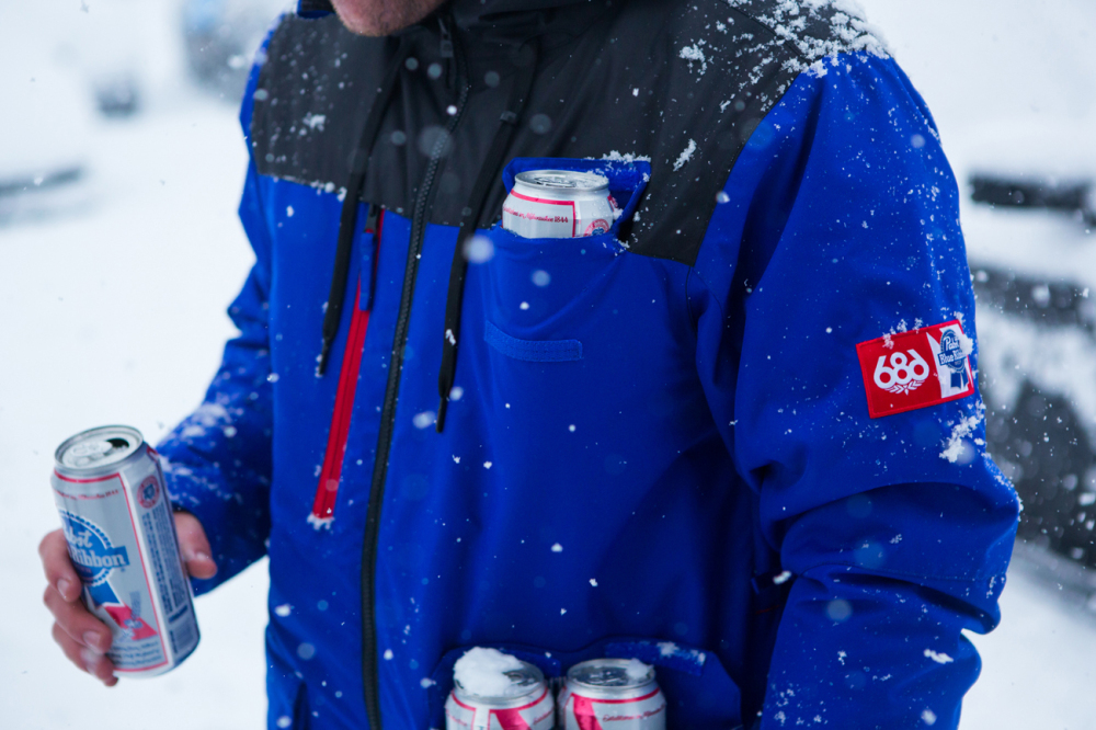 Pabst Blue Ribbon Just Made The Ultimate Ski Jacket And It Stashes Many