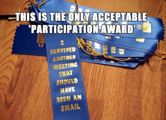 best funny memes 2018 "I survivated another meeting that should have been an email" joke