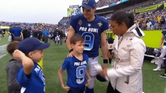 Drew Brees’ Sons Fighting During His Interview Is The Best Video From The Pro Bowl