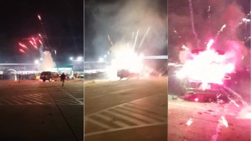 600 Fireworks Exploding From Trunk Of A Car Was More Lit Than Your New Year’s Eve