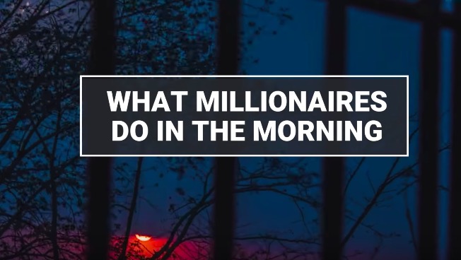 average millionaire wake up time