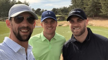 Jordan Spieth, Michael Phelps, and Bryce Harper Hit The Links Together In Vegas