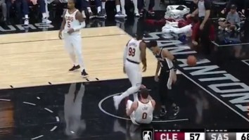 None Of Kevin Love’s Teammates Tried To Help Him Up After He Got Knocked Down To The Ground During Cavs-Spurs Game