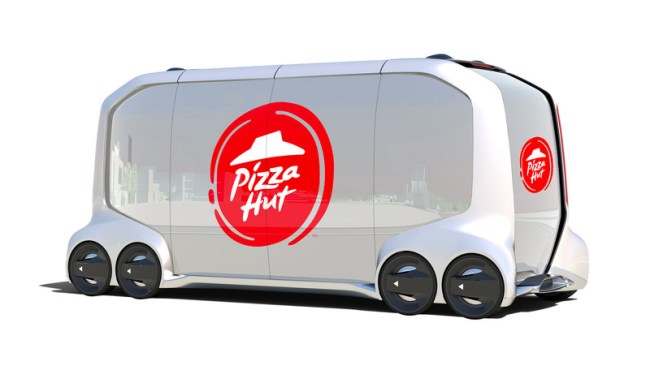 toyota autonomous vehicle pizza hut