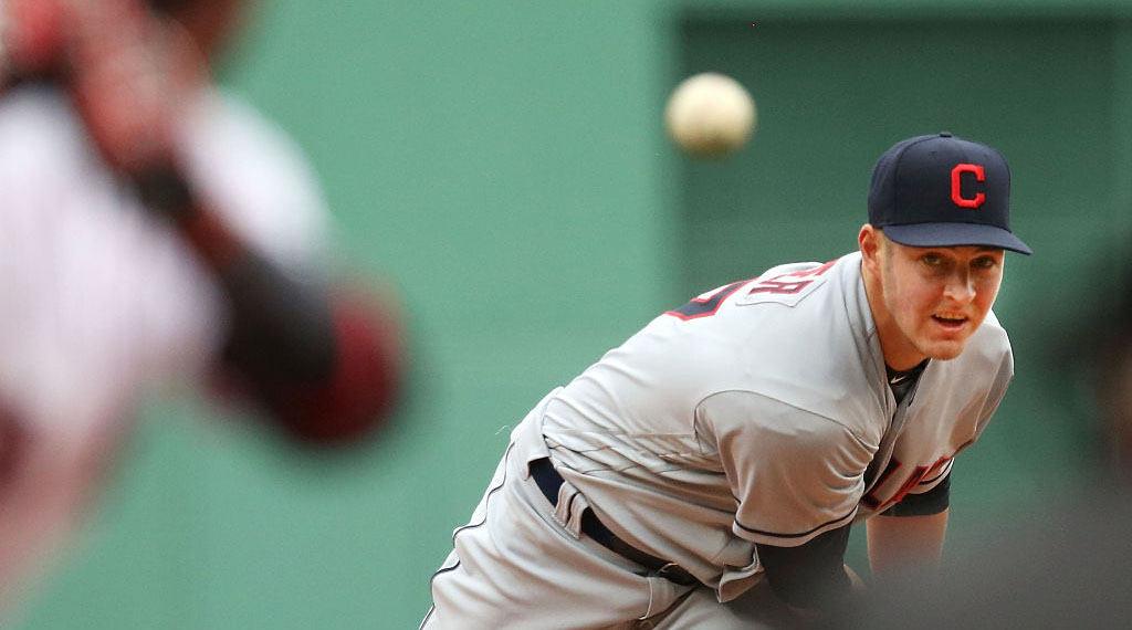 Trevor Bauer pulling down with radar gun 93-97mph 