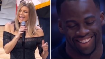Draymond Green And Several NBA Players Straight Up Laughed At Fergie As She Butchered The National Anthem Before NBA All-Star Game
