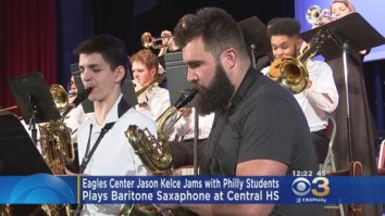 Philadelphia Eagles Center Jason Kelce Played Saxophone With His Old High School Jazz Band