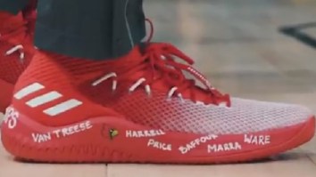 Donovan Mitchell Paid Tribute To The Now Disgraced 2013 Louisville Basketball Team With These Amazing Sneakers