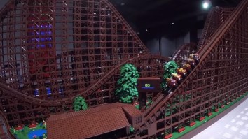 90,000-Piece LEGO Replica Of World’s Largest Wooden Roller Coaster Is A DIY Masterpiece