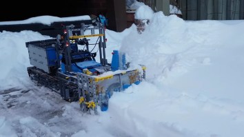This Working Snow Blower Is Made Entirely Of LEGO And Its Power Is Impressive