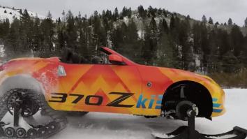 Nissan Turned Their 2018 370Z Concept Roadster Into The 370Zki Snowmobile For Chicago Auto Show