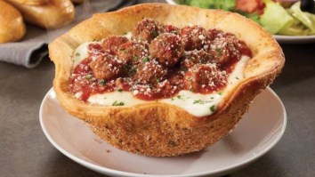 How Fast Would You Eat Olive Garden’s New Meatball Pizza Bowl?