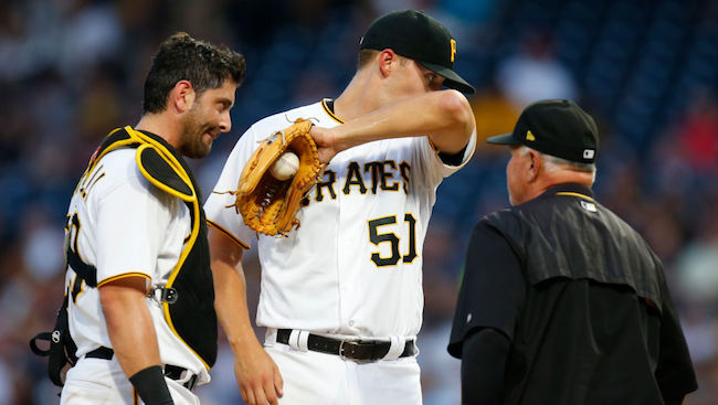 pirates pitcher's mound visit