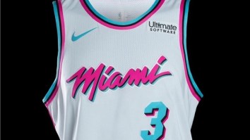 To Commemorate Dwyane Wade’s Return To Miami, The Heat Immediately Released Wade’s ‘Vice’ City Jersey And It’s Beautiful