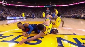 Zaza Pachulia Appears To Throw Himself At Russell Westbrook’s Knees On Purpose
