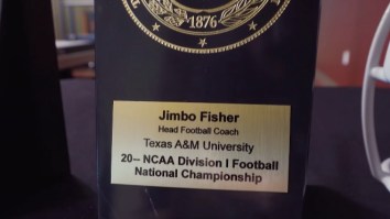 Twitter Destroys Texas A&M For Giving Jimbo Fisher A National Championship Plaque With No Date