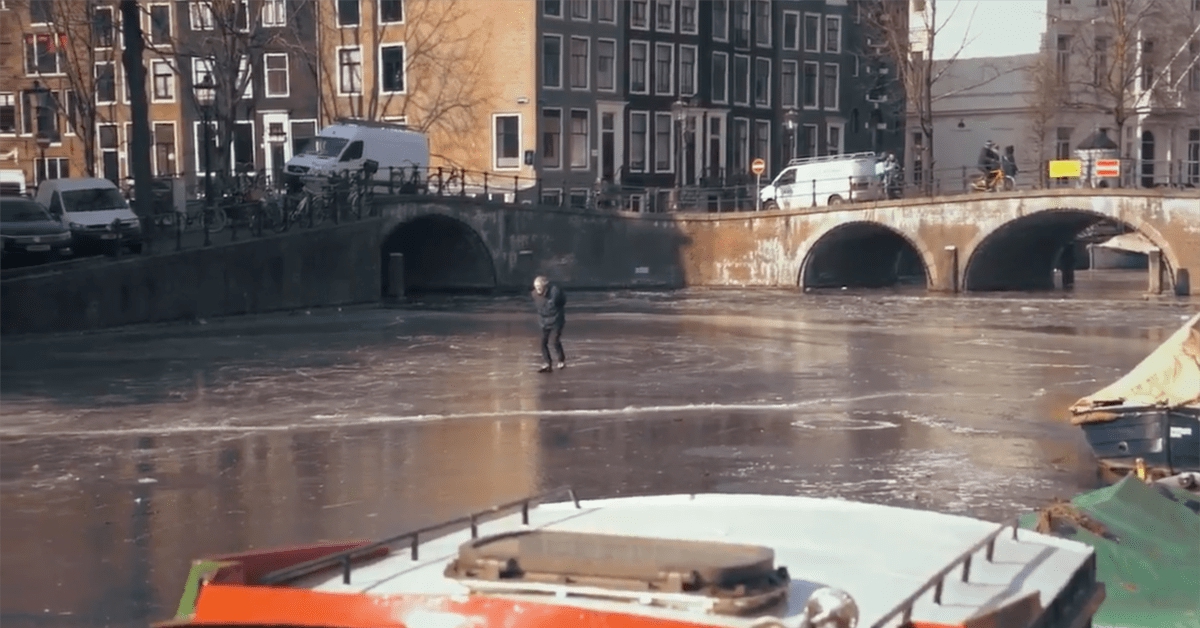 amsterdam canals skating