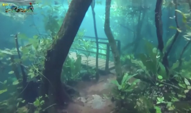 underwater hiking trail preserved brazil